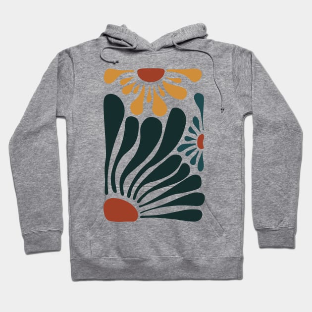 Retro Flowers Hoodie by Dream Print Designs